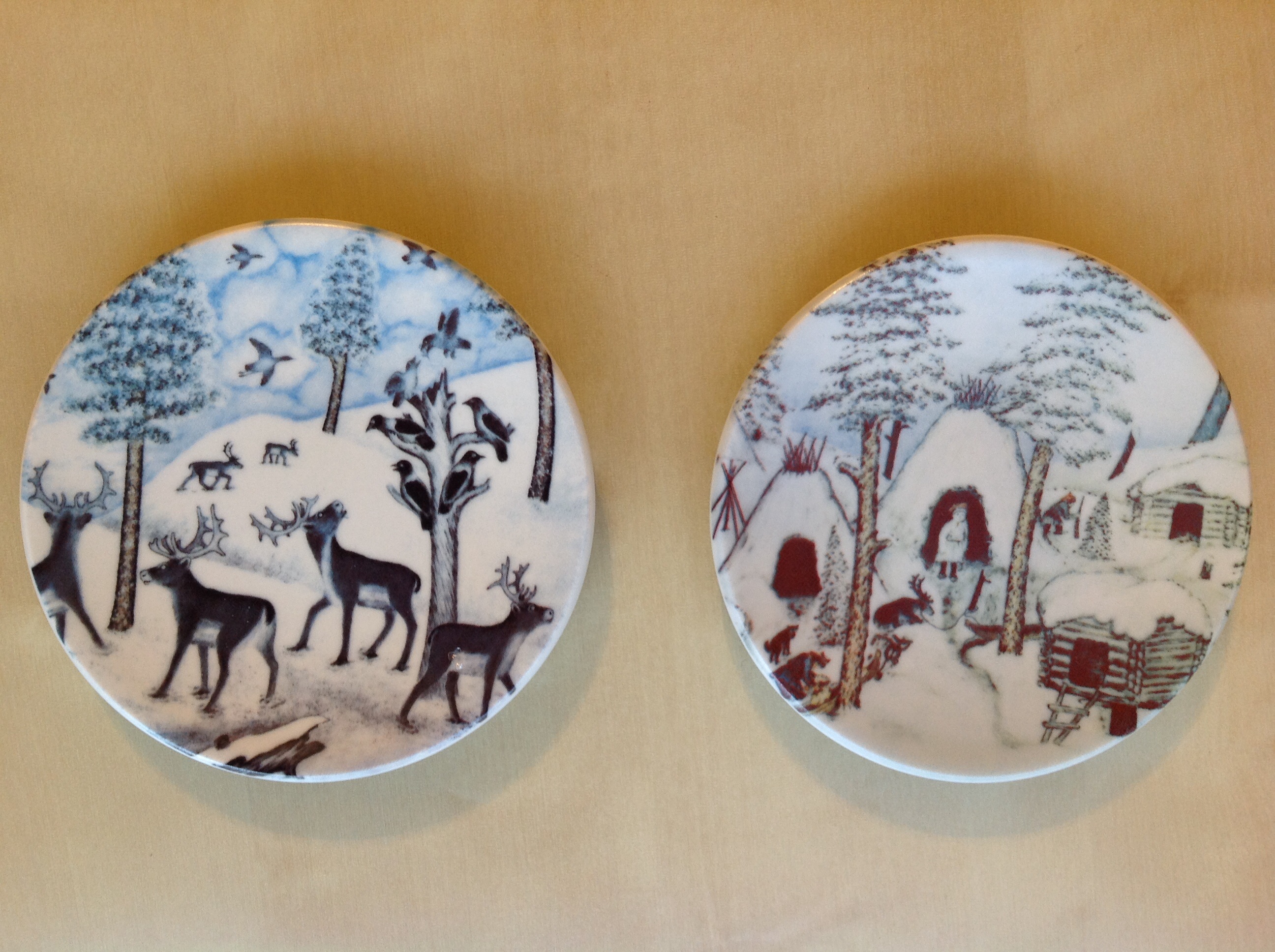 レア ARABIA サーミ族プレート 四枚セット フィンランド 箱付き